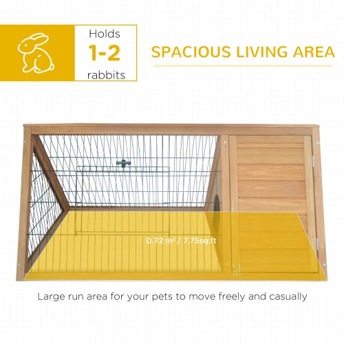 Wooden A-frame Outdoor Rabbit Cage