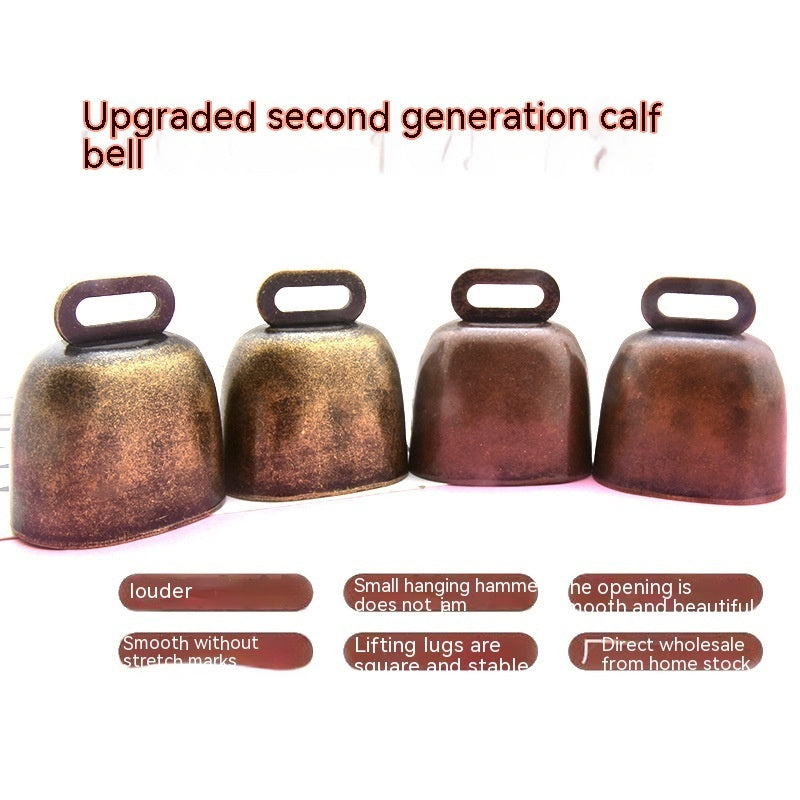 Metal Cow Bell Vintage Pet Calf Bell Red Bronze Bronze Bell Accessories