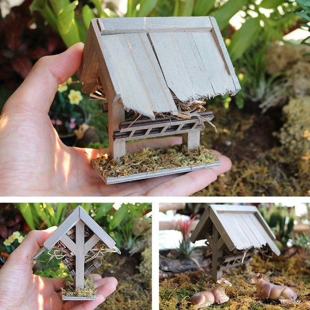 Miniature Rusty Standing Birdcage With Birds Rustic Vintage