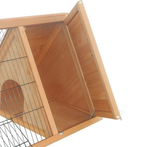Wooden A-frame Outdoor Rabbit Cage