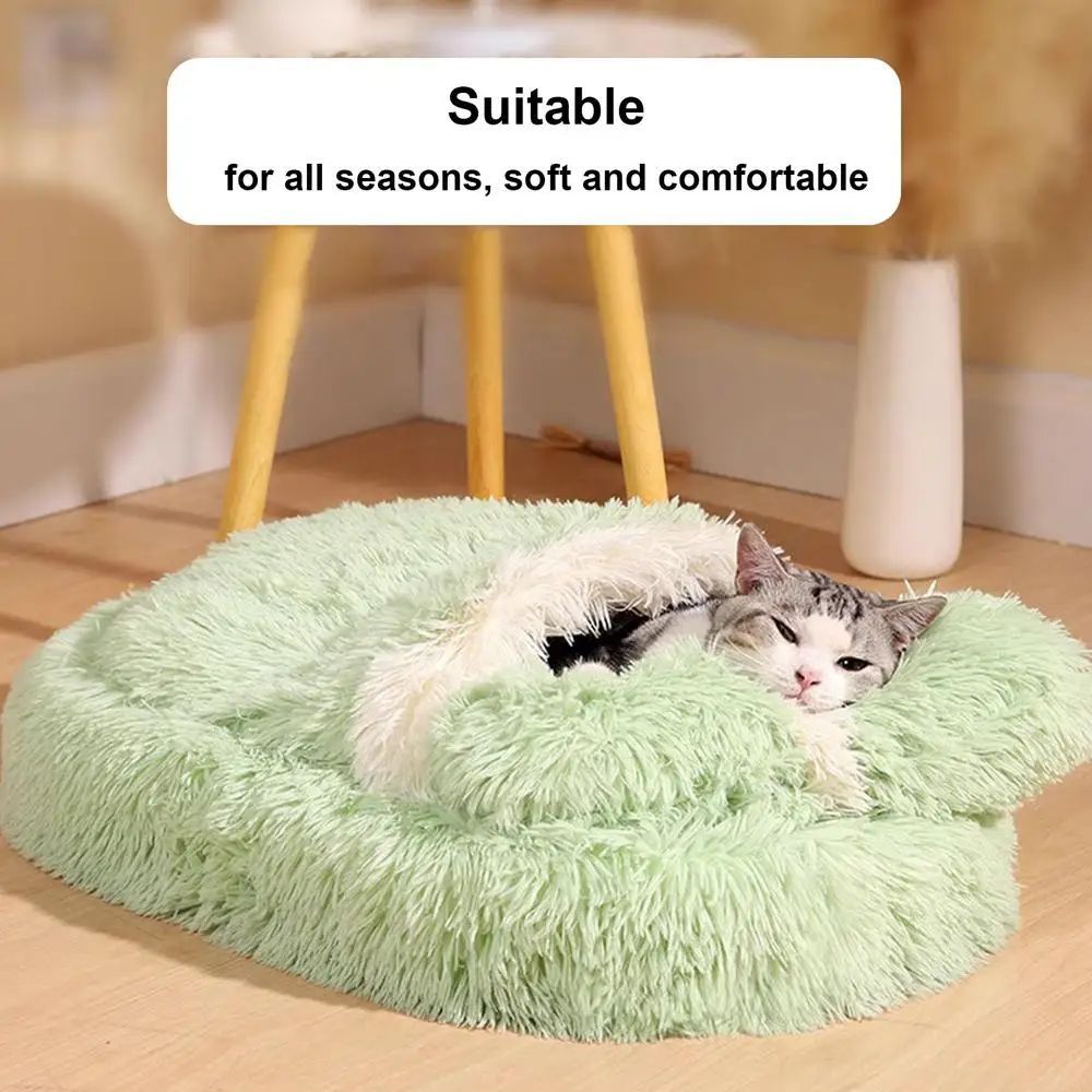 Fluffy Pet Beds Anti-Slip Puppy Nest Cave For Cold Winter Pet Supplies Comfortable Pet Sleeping Nest Cat Bed For Small Dog Puppy