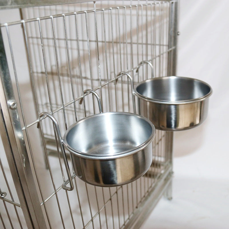 Parrot Water Cup Stainless Steel For Birds Feeder