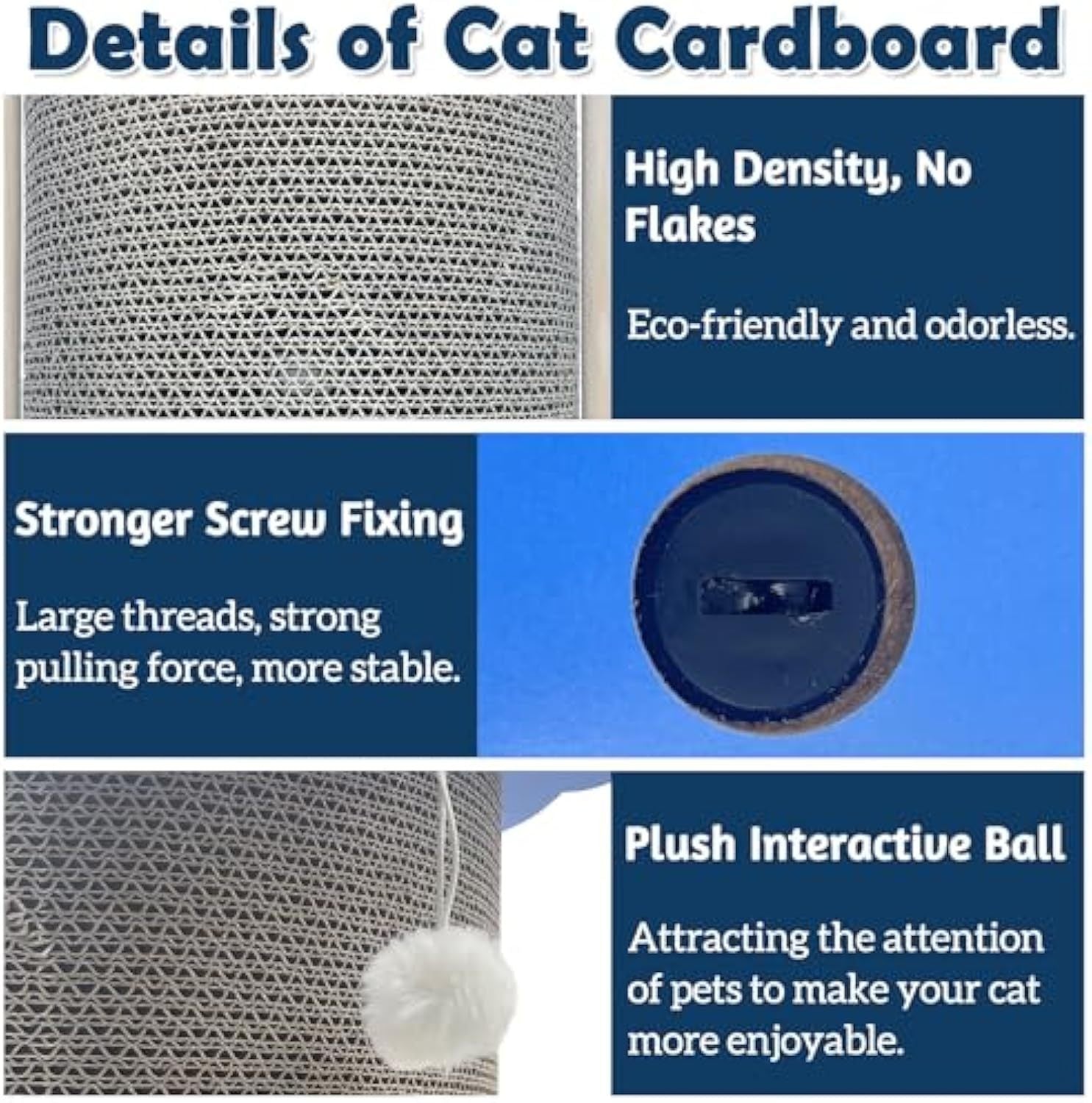 Cat Corner Scratcher Cardboard Kitten Scratching Pad For Wall And Corner Vertical Kitty Scratch Board With Hanging Ball For Indoor Cat Protect Furniture Durable Pet Wear Resistant Mat For Sofa