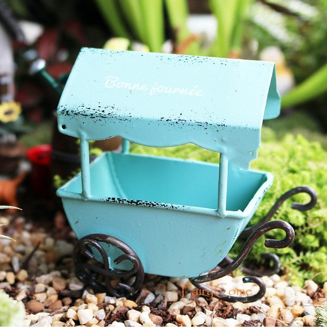 Miniature Rusty Standing Birdcage With Birds Rustic Vintage